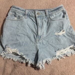 Hollister Light Blue Jean Shorts